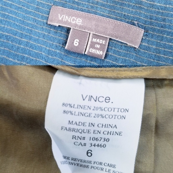 Vince gray blue ombre striped above the knee knee length A style skirt size 6 - Picture 9 of 9